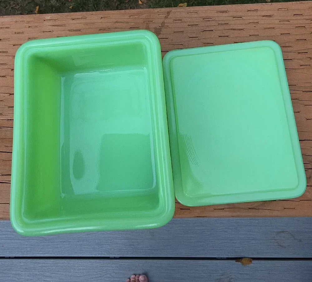 McKee Glass Company Jadite Small refrigerator dish